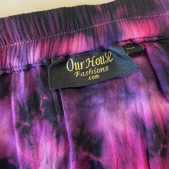 Purple flowy tiedye skirt - Picture 5 of 5